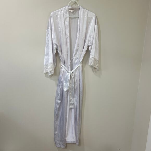 Victoria's Secret Womens Sz Small White Sheer Lace Slip Maxi Dress w/ Robe Bride - Picture 3 of 12